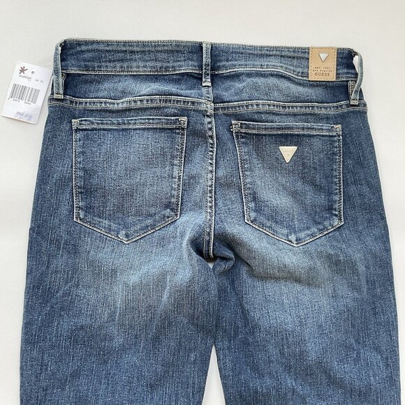 Guess Women’s Low Rise Boot Cut Jeans In Blue Denim Size 27 - Picture 13 of 14